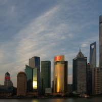 Die beeindruckende Skyline von Pudong